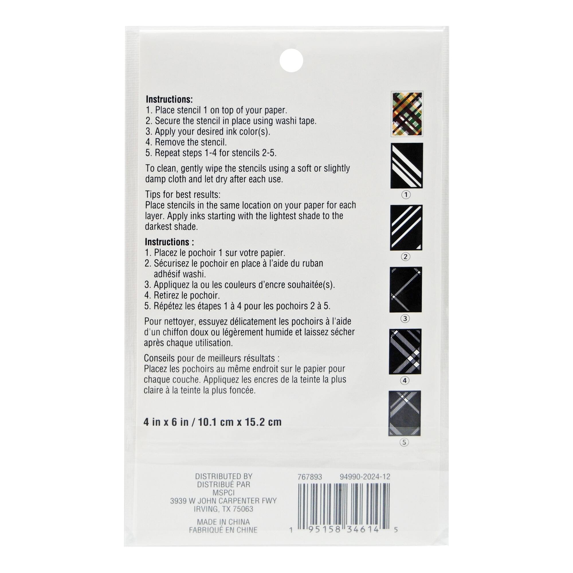 Plaid Layering Stencils by Recollections™